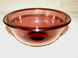 vintage Pyrex #322 1 qt Mixing Nesting Bowls, Cranberry Glass Flat Rim - £22.04 GBP