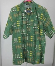 Toucan Dance NWT Men&#39;s (M) Button-Front S/S ALL Cotton Shirt Golf Multi-Color - £11.20 GBP