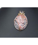 WP13 14kt gf wire wrap oval pendant of rhodonite and  quartz  - £43.83 GBP