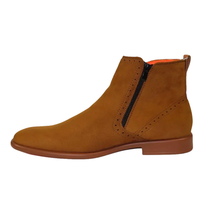Men's TAYNO Chelsea Chukka Soft Micro Suede Zip up Boot Coupe S Camel image 8