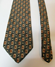 Men&#39;s Brooks Brothers Makers All Silk Tie Geometric Abstract 57&quot; 3.75&quot; M... - £14.34 GBP