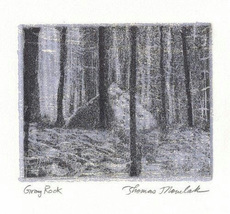 Gray Rock etching with chine colle - £16.06 GBP