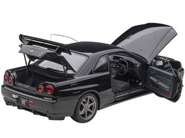 Nissan Skyline GT-R R34 V-Spec II RHD Right Hand Drive Black Pearl 1/18 Model Ca - £203.33 GBP
