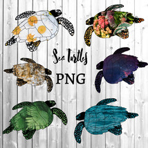 Sea Turtle Collection/PNG Clip Art/Sublimation/Commercial Use/Digital Download  - £3.17 GBP