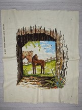 Vintage Horse Equestrian Paragon Needlecraft Crewel Embroidery Finished ... - $35.95