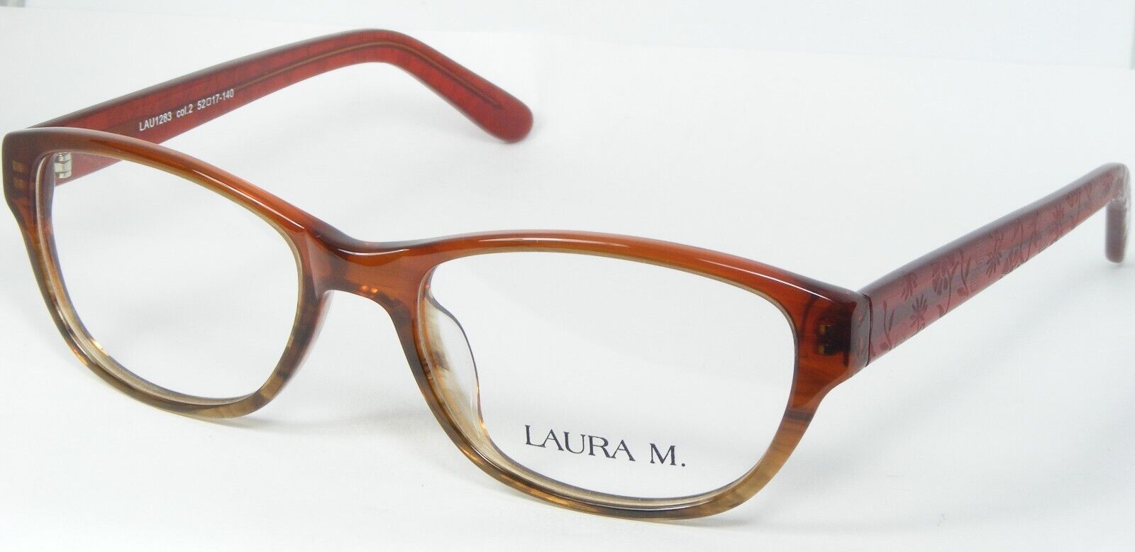 LAURA M. LAU1283 2 Transparente Caramelo / Marrón Gafas 52-17-140mm - £42.44 GBP