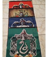Harry Potter Hogwarts House Banners Set of 4 One Sided Slyth Raven Draco... - $1,289.82 MXN