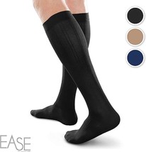 EASE Opaque Trouser Socks For Men 30-40mmHg (Black) X-Large Long - £42.24 GBP