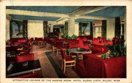VINTAGE POSTCARD-LOUNGE OF THE MARINE ROOM, HOTEL BUENA VISTA, BELOXI, M... - £3.50 GBP