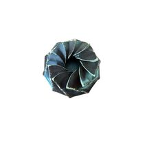 VTG Distressed Leather Change Purse Pinwheel Design Flapper Era Coin Holder - $12.86