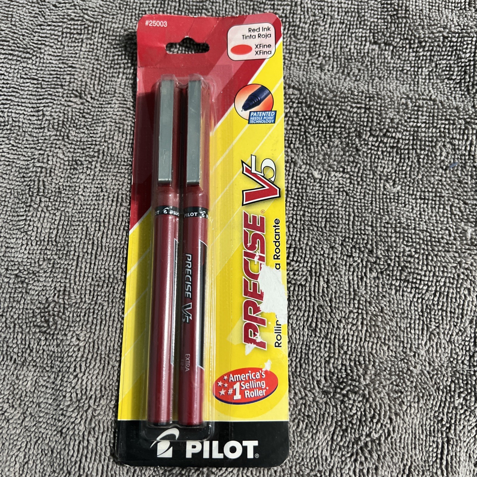 2 Ct PILOT Precise V5 - Extra-Fine Rollerball Pen - RED INK - Sealed Pack - £14.90 GBP