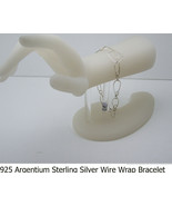 B36 .925 argentium  sterling silver bracelet with circles in oval design  - $41.11 CAD