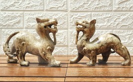 Foo Dogs-Imperial Guardian Lions-Stone Statues-FengShui Décor-Shishi lions gift - £284.81 GBP