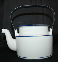 Dansk Bistro Christianshavn Blue Tea Coffee Pot Black Handle NO LID AS-IS - £32.27 GBP