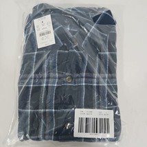 J Crew Flannel Shirt Mens Size Large Classic Fit Navy Blue msrp $89.50 B... - $24.70
