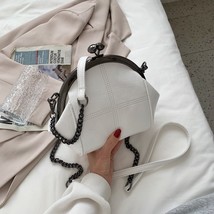 Vintage Women Shoulder Bag Pu Leather Crossbody Bag Kiss Lock Tote Bag Brand Cha - £37.31 GBP