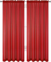 Beautiful Rod Pocket Voile Elegance Curtains Drapes For Living Room, Bedroom, - £32.83 GBP