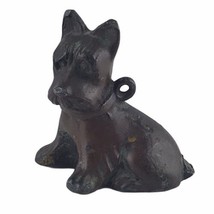 Vintage 1930s Bronze Scottish Terrier Scotty Dog Patinated Metal Charm Or Fob  - £17.56 GBP