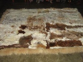 Soft Baby alpaca fur carpet, design, Maronge, 80 x 60 cm/ 2'62 x 1'97 ft - $182.00