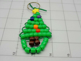 Handmade Christmas Tree Keychain Keyring Purse Bag Coat Zipper Auto Beads - £6.22 GBP