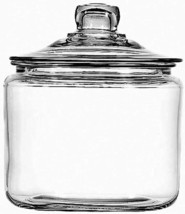 Anchor Hocking ~ 3 Quart ~ Clear Glass ~ Apothecary Jar ~ Canister w/Lid - £29.63 GBP