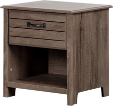 South Shore Ulysses 1-Drawer Nightstand Fall Oak - £135.08 GBP