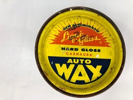Vintage Liqui-Glass Carnauba Auto Wax Tin Can Advertising - £18.82 GBP