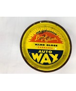 Vintage Liqui-Glass Carnauba Auto Wax Tin Can Advertising - $456.94 MXN