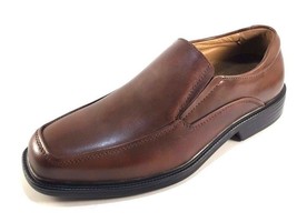 La Milano A1720 Brown Leather Comfort Extra Wide (EEE) Men&#39;s Slip On Dress Shoes - £55.14 GBP