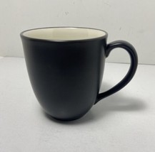 Noritake Colorwave Graphite Gray Coffee Mug Cream Inside 12 oz Stoneware - £8.77 GBP