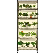VEVOR Plant Stand with Grow Light, 6-Tier Large Tall Plant Shelf with 15... - $308.38