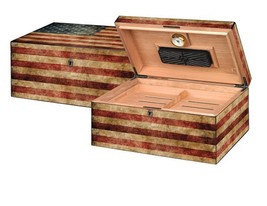 Humidor Supreme &quot;Old Glory&quot; 100 Cigars - HUM-HS-OG - £111.90 GBP