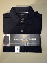 Lee Canvas Utility Shirt Stretch Classic Fit Men’s Button Up Size SM Black - $12.87