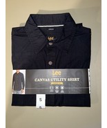Lee Canvas Utility Shirt Stretch Classic Fit Men’s Button Up Size SM Black - $237.02 MXN