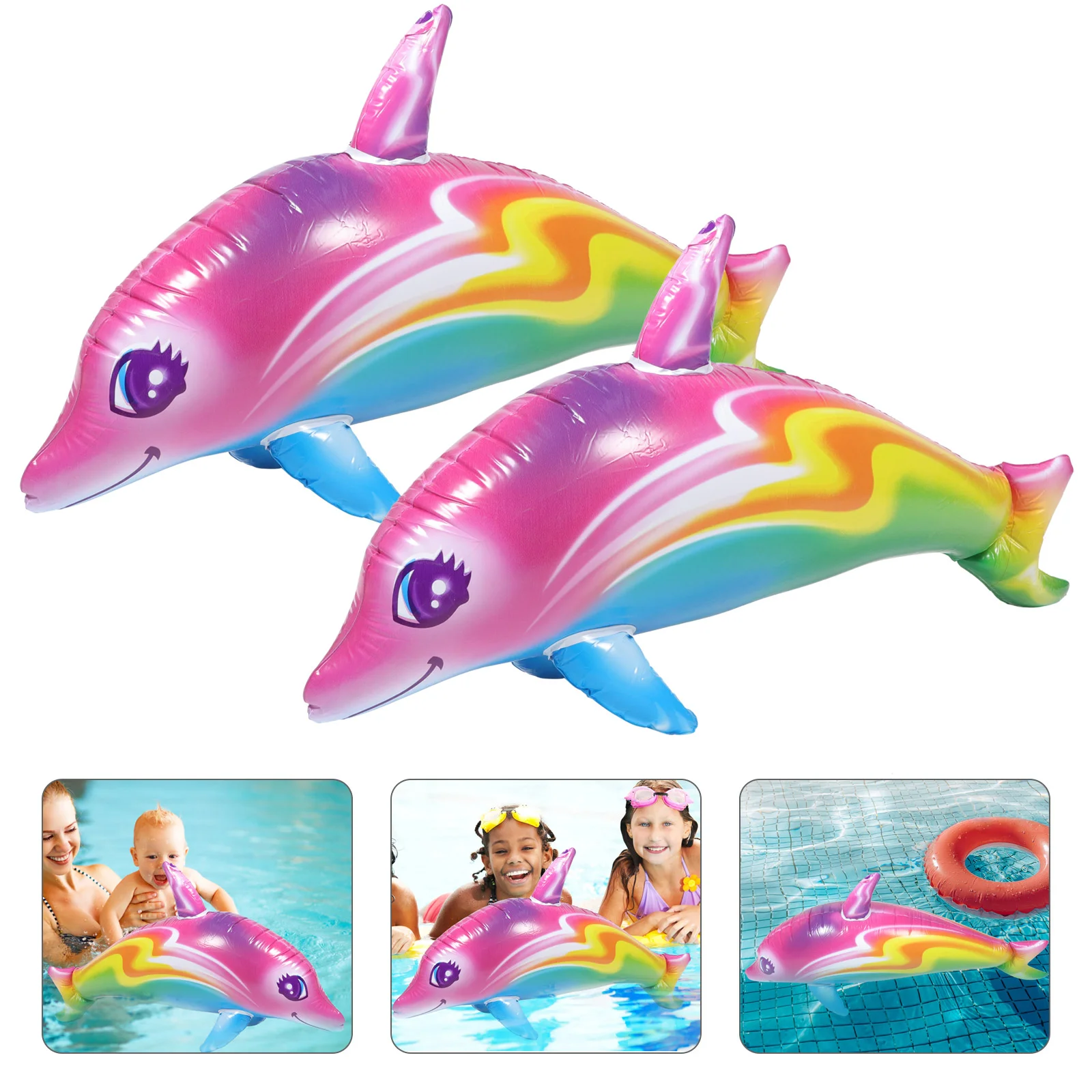 2 Pcs Inflatable Dolphin Toy Kids Educational Toys Party Favors Ballons - £13.07 GBP