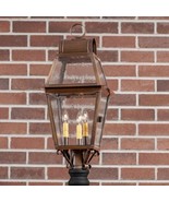 Independence Outdoor Post Light in Solid Weathered Brass - 3 Light - $816.52 CAD