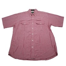 Orvis Shirt Mens L Pink Check Cotton Fly Fishing Short Sleeve Button Up - £17.79 GBP