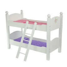 Olivia&#39;s Little World 18&quot; Doll Wooden Convertible Bunk Bed, White - £39.08 GBP