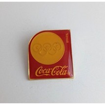 Vintage Coca-Cola Brazil COC Olympic Lapel Hat Pin - $10.19