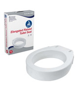 Dynarex Raised Toilet Seat Elongated No Arms Molded Plastic Anti-Slip, 1... - €34,98 EUR