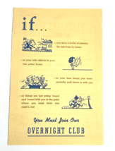 Vintage Hotel State Stats Kansas City Overnight Club Membership Hutson E... - $54.00