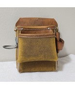 VTG Square Pocket Tool Belt Pouch Action Leathercraft Carpenter Lineman ... - $38.61