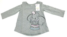 Disney Jumping Beans Top Long Sleeve Gray with Glitter Dumbo Size 18 M - £4.39 GBP