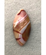 Red Yellow Banded agate 40x20mm, 20x40mm stone cab cabochon Marquise, st... - €5,26 EUR