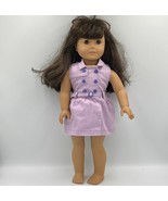 2006 American Girl 18&quot; Brown Eyes Hair Doll &amp; Travel in Style Dress  - £64.43 GBP