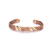 Vinterly Twisted Copper Bracelets for Women Rose Gold-color Health Energy Magnet - £17.46 GBP