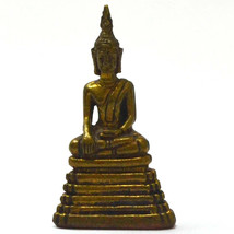 Mini Buddha Statue Thailand Amulet Wealth Strong Life Protection Talisman - $24.88