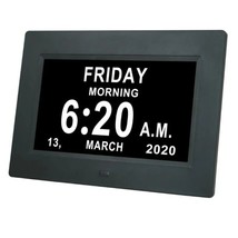 12 Alarms 7 &quot;  Smart Digital LED Remote Calendar Clock with Multi-Languages - £39.07 GBP