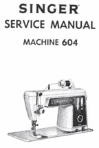 Singer 604 Service Manual Supplement and Reference Data - £12.73 GBP
