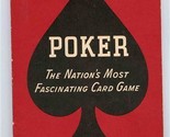 Poker The Nation&#39;s Most Fascinating Card Game United States Playing Card... - $9.90